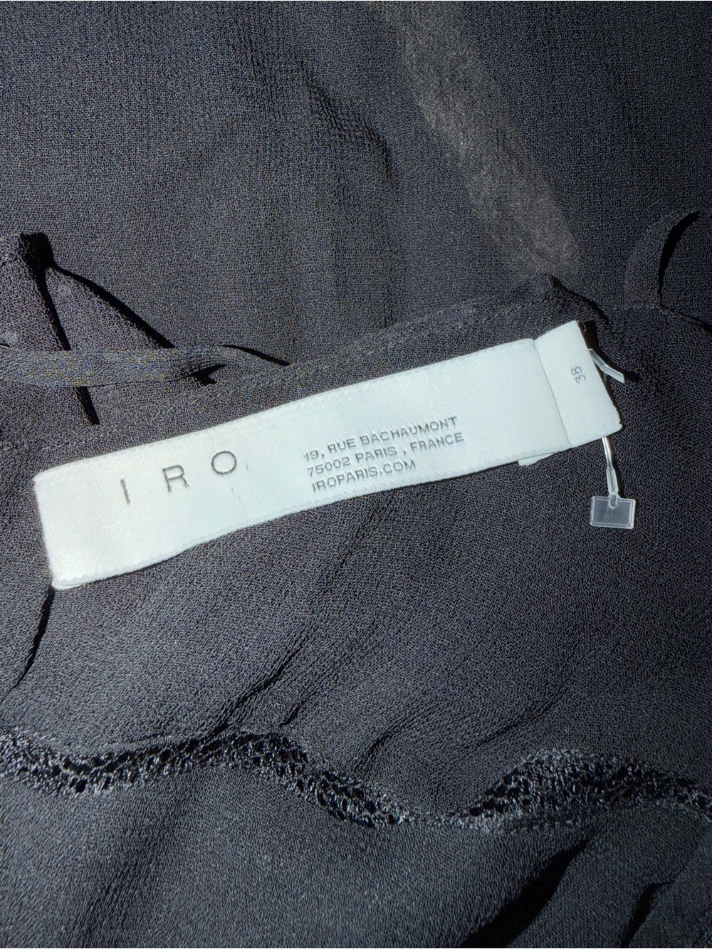 IRO Black Strappy Ruffle Mini Dress - Picture 5 of 6